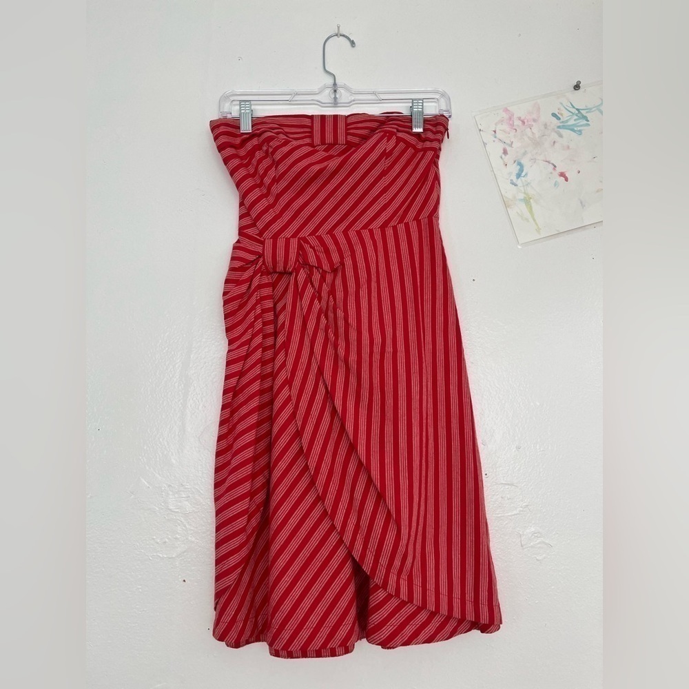 Anthropologie Striped Strapless Dress